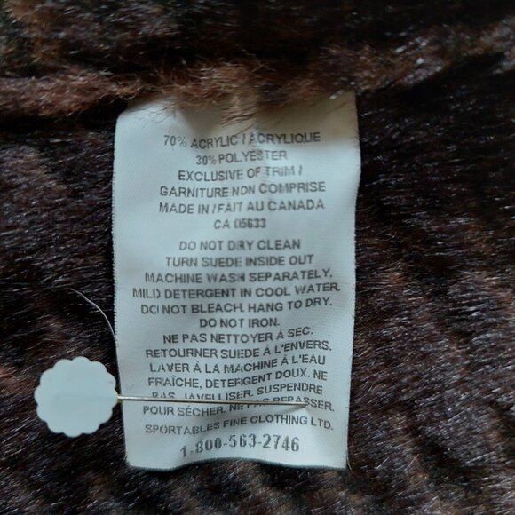 Robert Kitchen Printed Suede Canada Designer Jacket, Size XL - Picture 6 of 11